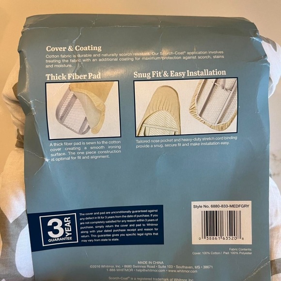 Whitmor Deluxe Ironing Board Cover and Pad (Ironing board not included) - Picture 5 of 6